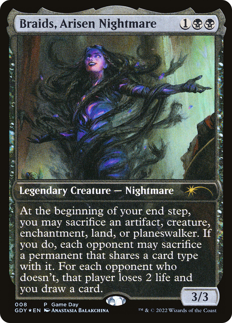 Image of Braids, Arisen Nightmare (GAME-008) - Game Day Promos Foil