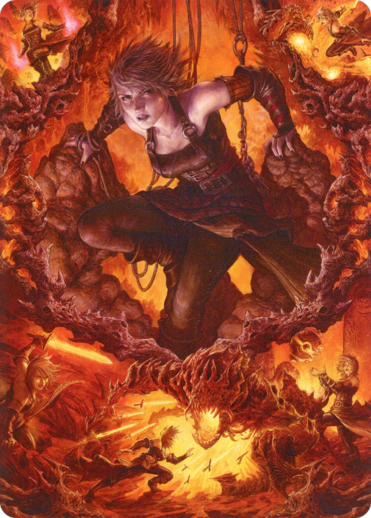 Image of Nahiri, Heir of the Ancients // Nahiri, Heir of the Ancients (AZNR-004) - Zendikar Rising Art Series (Borderless) Foil