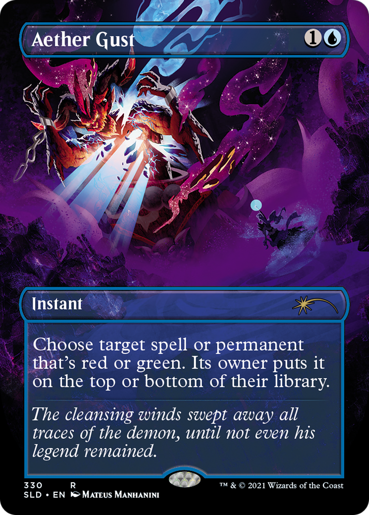 Image of Aether Gust (SLD-330) - Secret Lair Drop (Borderless) Foil