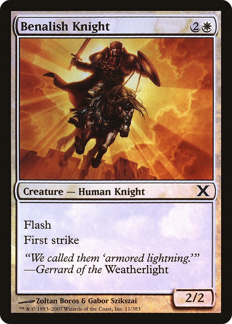 Image of Benalish Knight (10E-11★) - Tenth Edition Foil