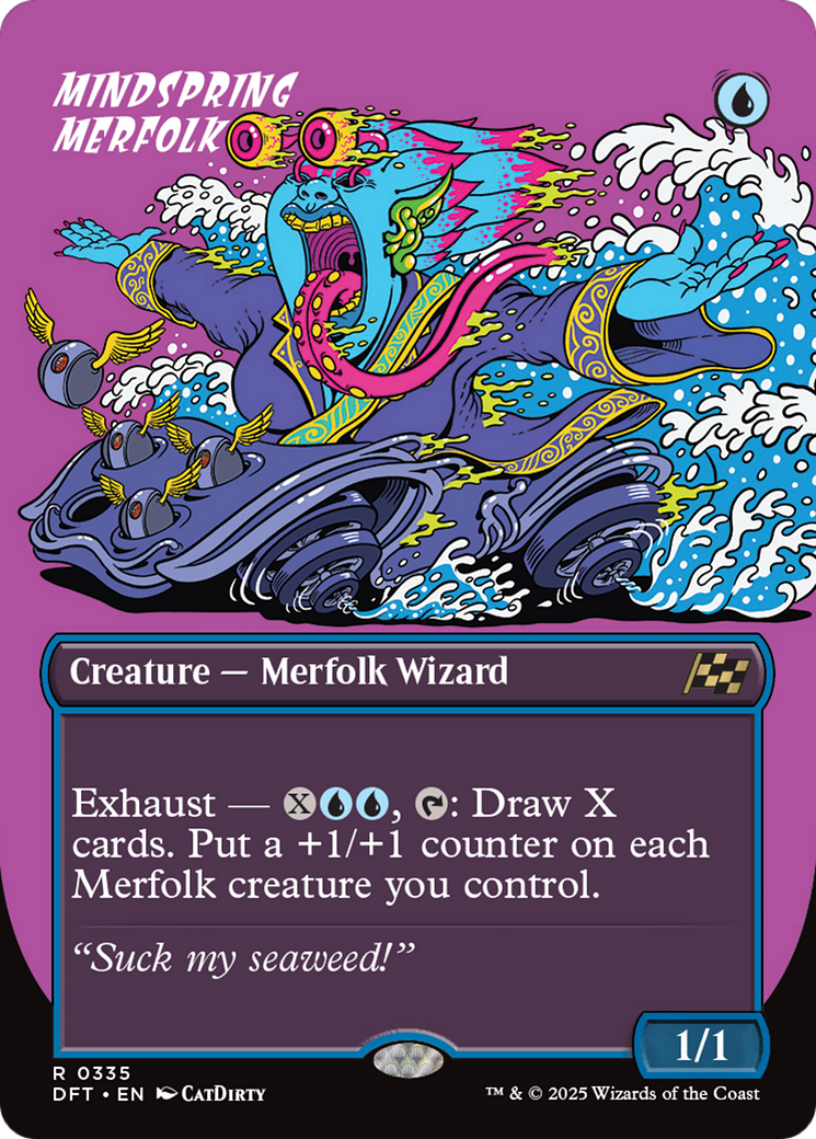 Image of Mindspring Merfolk (Borderless) (DFT-335) - Aetherdrift (Borderless) Foil