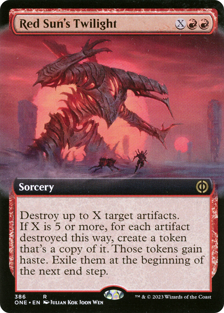 Image of Red Sun's Twilight (Extended Art) (ONE-386) - Phyrexia: All Will Be One: (Extended Art) Foil