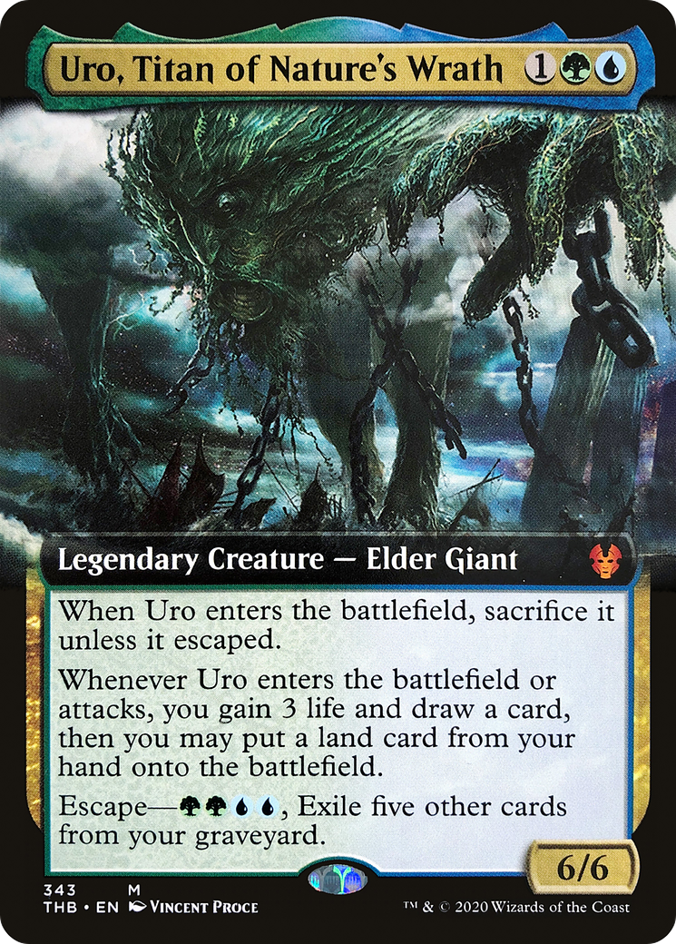 Image of Uro, Titan of Nature's Wrath (Extended Art) (THB-343) - Theros Beyond Death: (Extended Art)