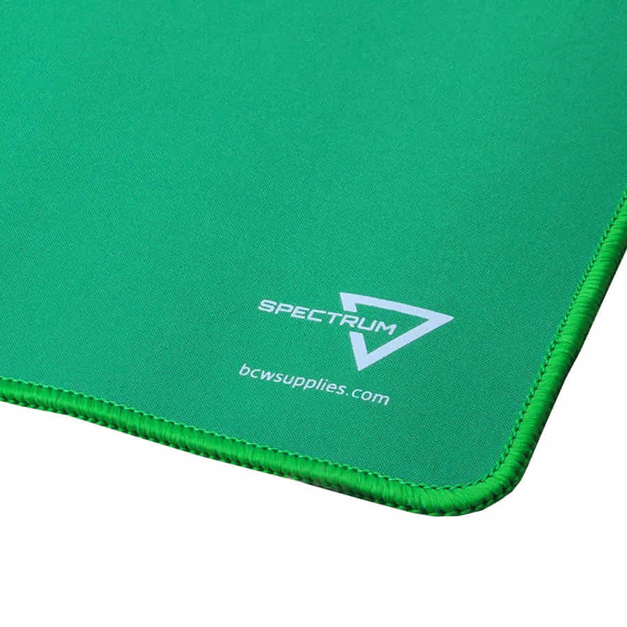 Image of BCW SUPPLIES: SPECTRUM PLAYMAT: STITCHED GREEN (1-PLAYMAT-GRN)