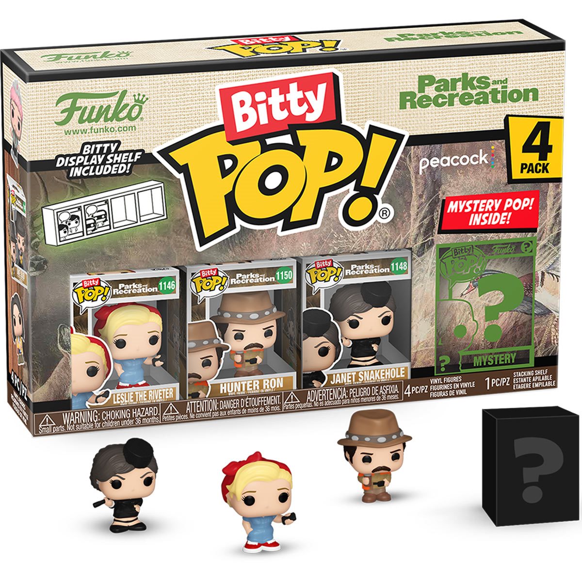 Image of Parks and Recreation Leslie the Riveter Funko Bitty Pop! Mini-Figure 4-Pack