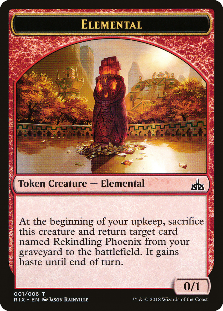Image of Elemental Token (001) (RIX-001) - Rivals of Ixalan Tokens