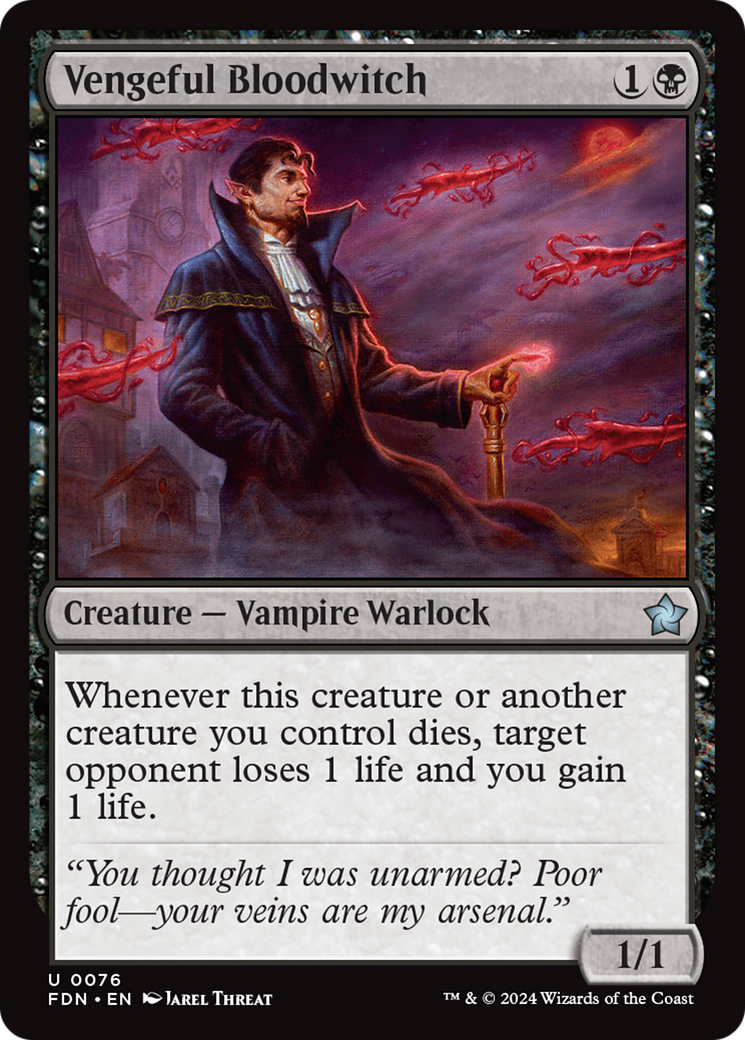 Image of Vengeful Bloodwitch (FDN-076) - Foundations Foil