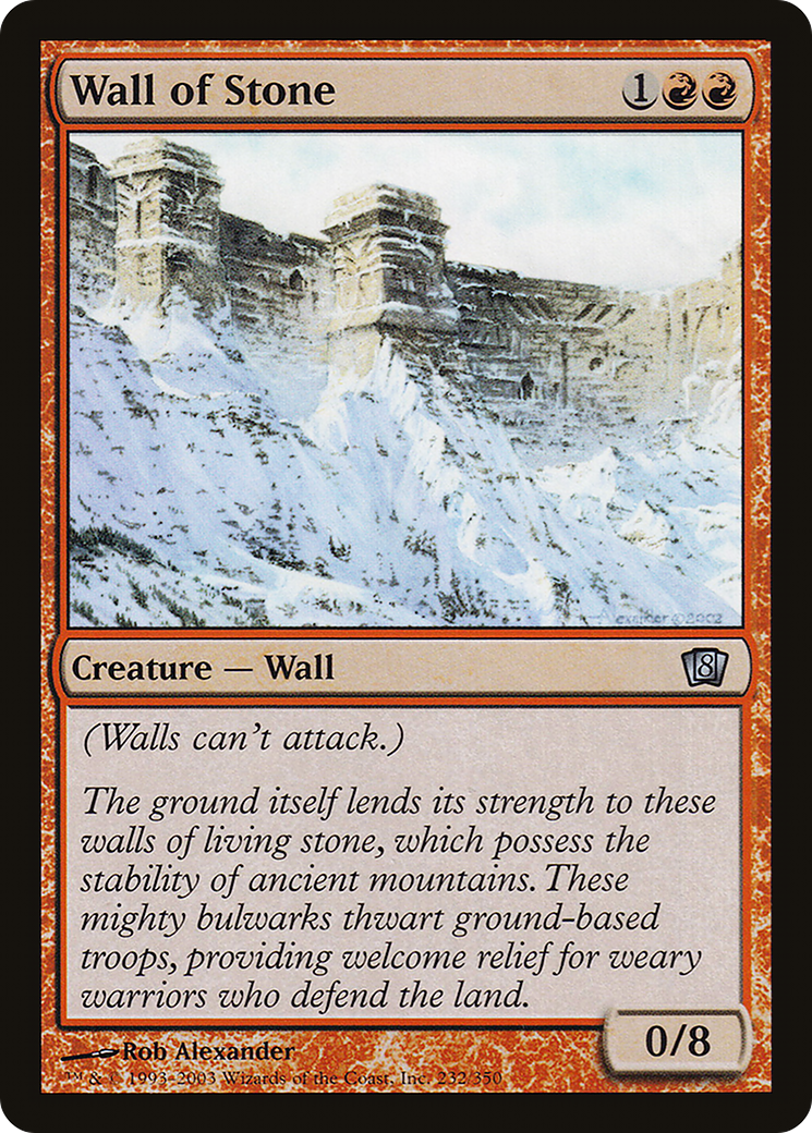 Image of Wall of Stone (8ED-232) - 8th Edition