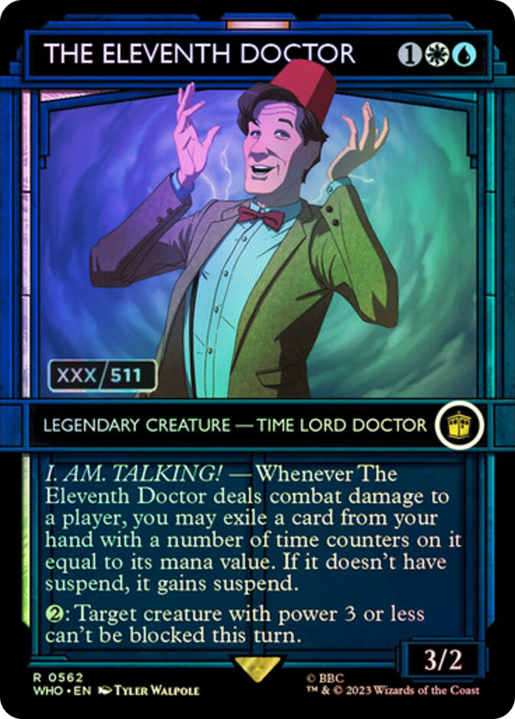 Image of The Eleventh Doctor (Serial Numbered) (WHO-562) - Doctor Who: (Showcase) (Borderless) Foil