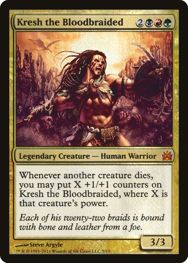 Image of Kresh the Bloodbraided (V11-) - From the Vault: Legends Foil
