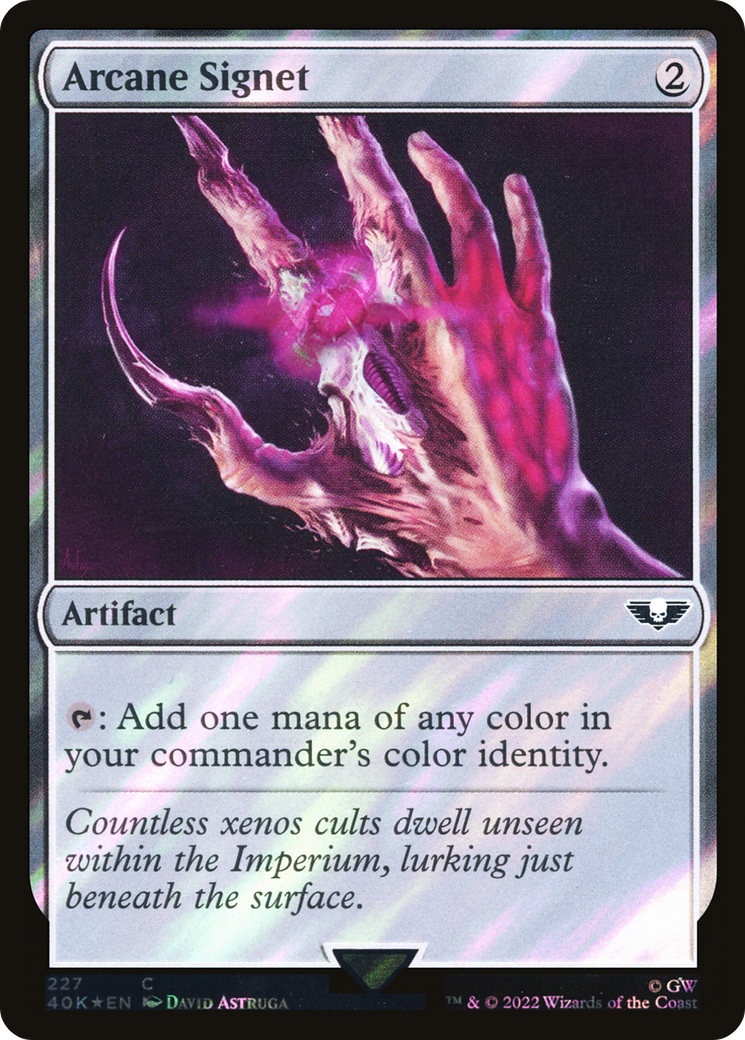 Image of Arcane Signet (227) (Surge Foil) (40K-227) - Warhammer 40,000 Commander Foil