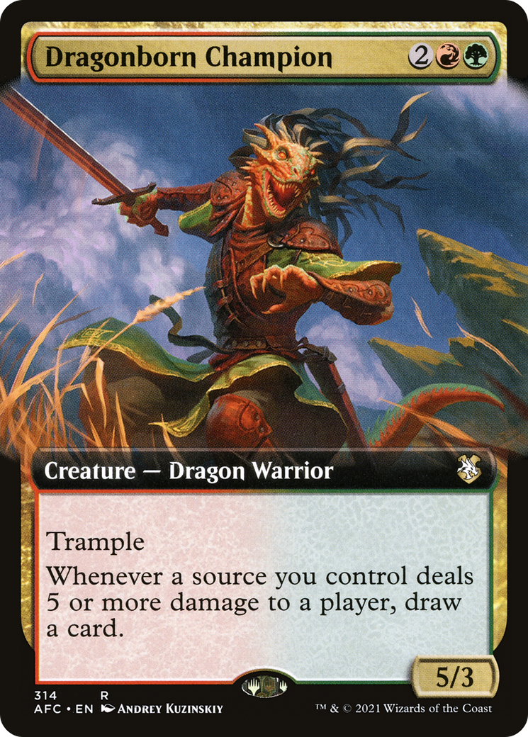 Image of Dragonborn Champion (Extended Art) (AFC-314) - Forgotten Realms Commander: (Extended Art)