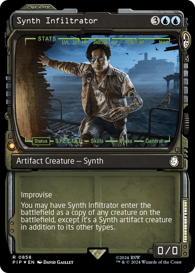 Image of Synth Infiltrator (Showcase) (Surge Foil) (PIP-858) - Fallout: (Showcase) Foil