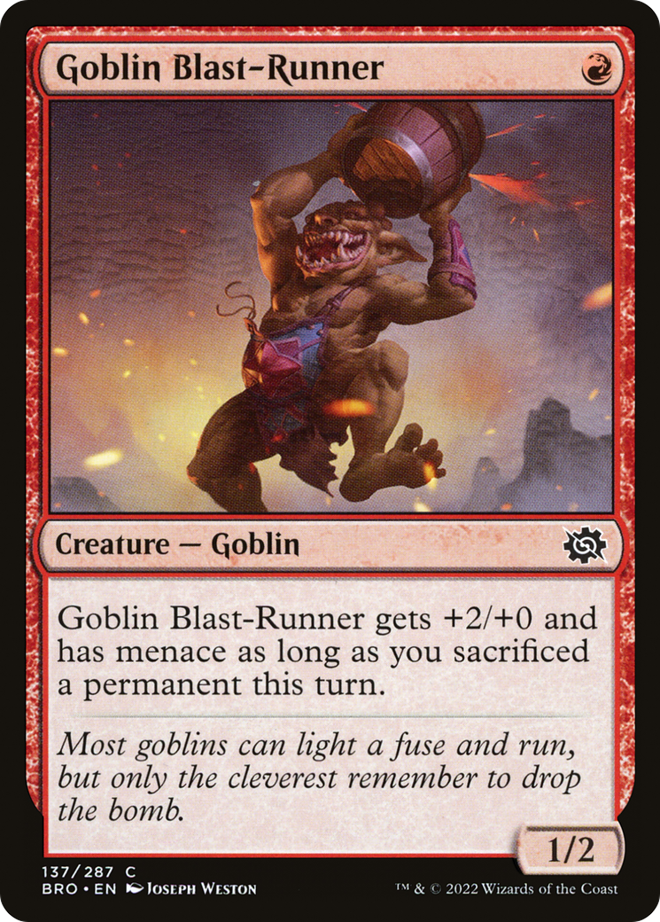 Image of Goblin Blast-Runner (BRO-137) - The Brothers' War Foil