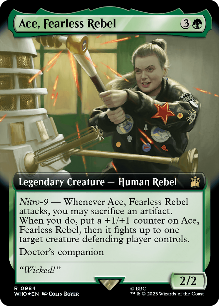 Image of Ace, Fearless Rebel (Extended Art) (Surge Foil) (WHO-984) - Doctor Who: (Extended Art) Foil