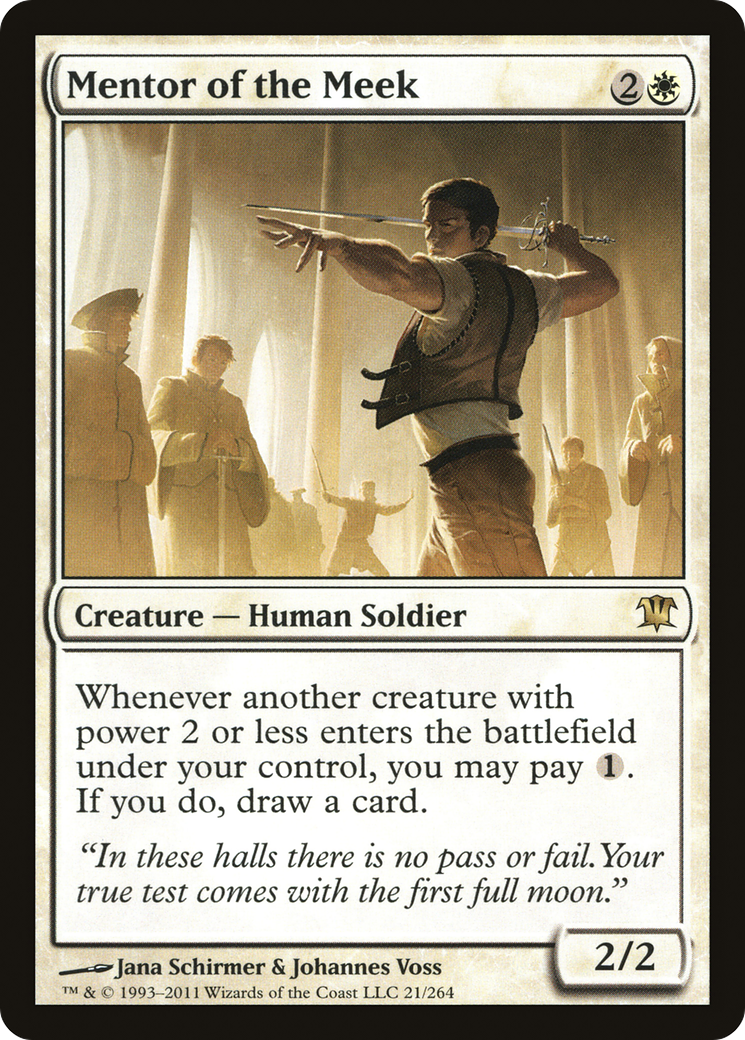 Image of Mentor of the Meek (ISD-021) - Innistrad Foil