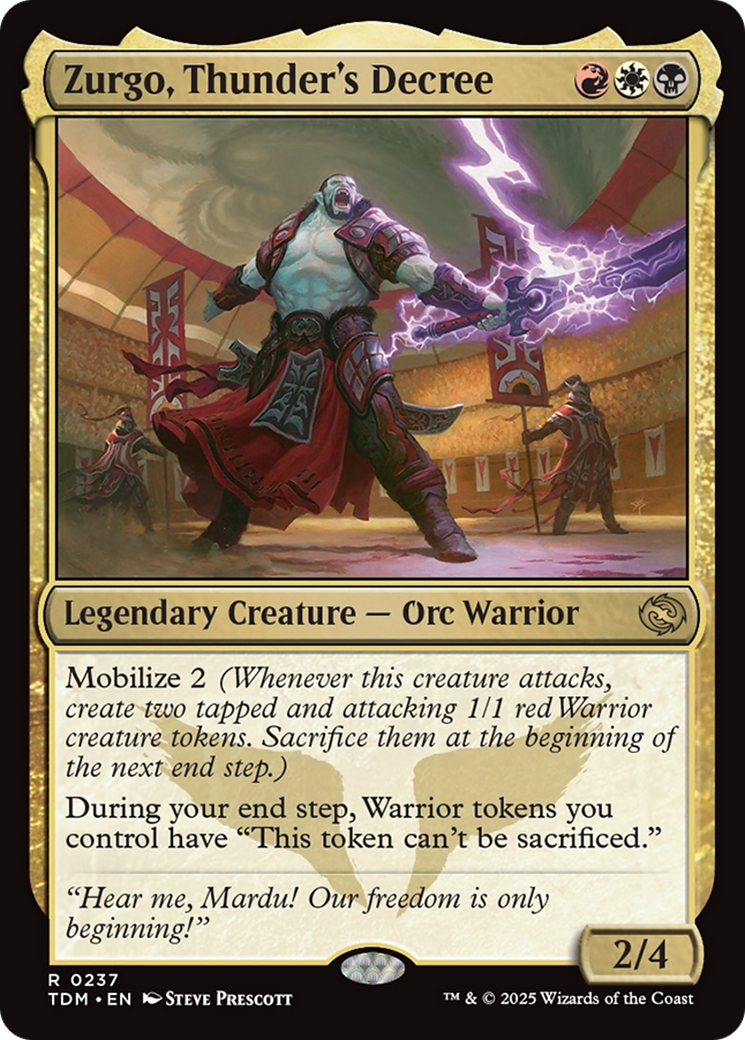 Image of Zurgo, Thunder's Decree (TDM-237) - Tarkir: Dragonstorm