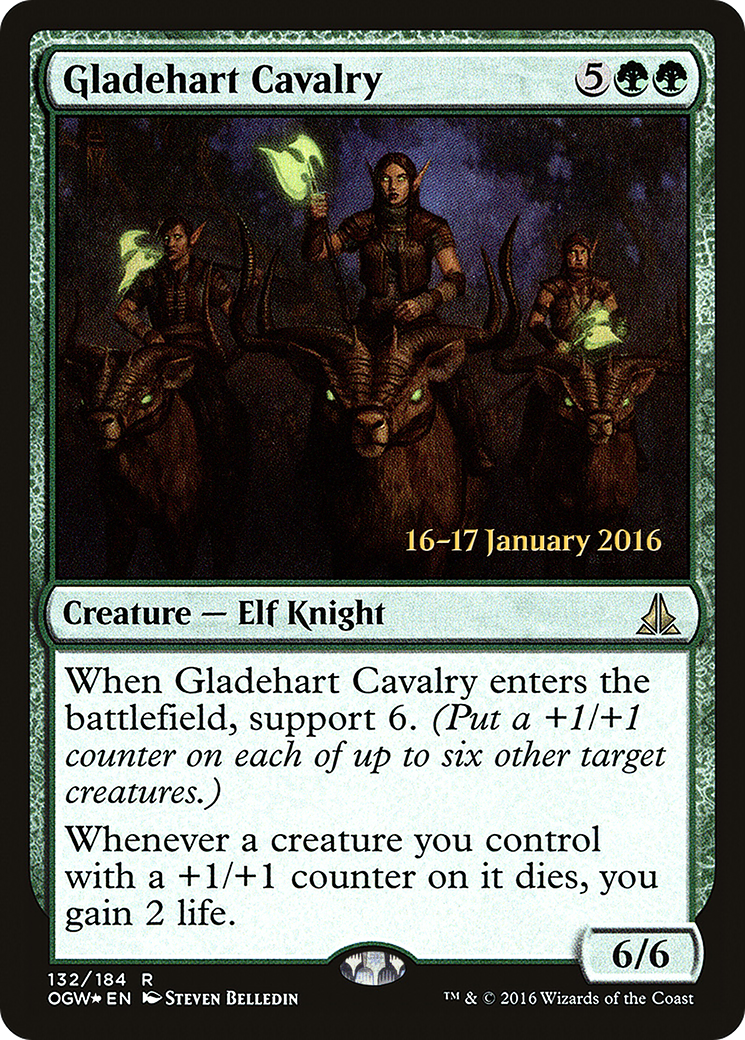 Image of Gladehart Cavalry (PRE-132S) - Oath of the Gatewatch Promos Foil