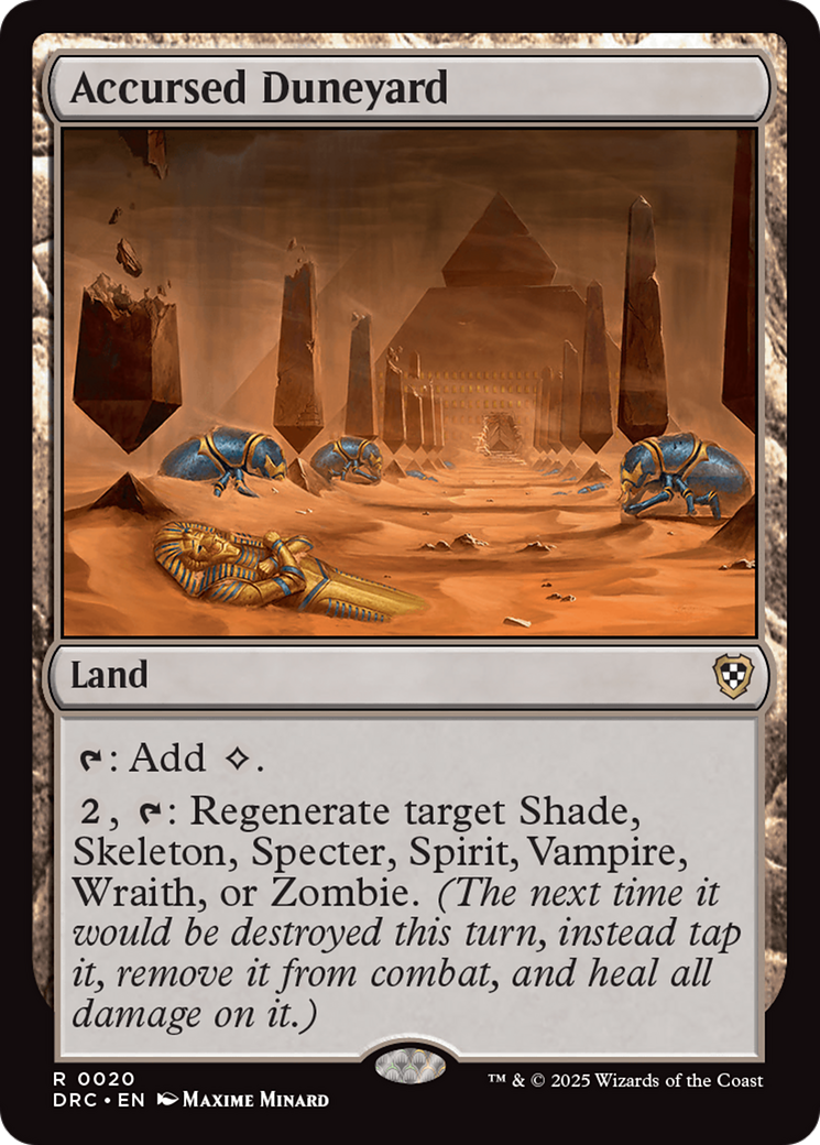 Image of Accursed Duneyard (DRC-020) - Commander: Aetherdrift