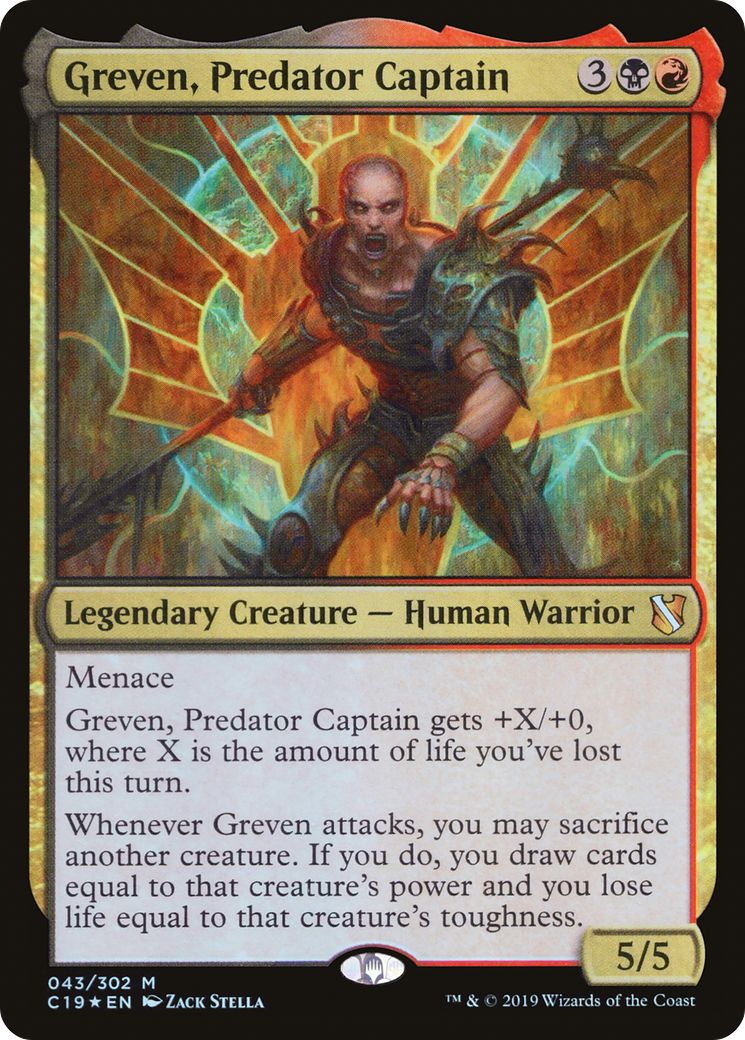 Image of Greven, Predator Captain (C19-043) - Commander 2019 Foil