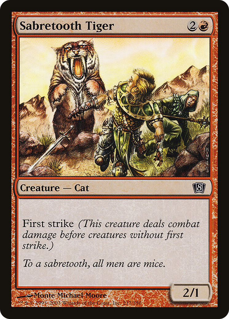 Image of Sabretooth Tiger (8ED-217) - 8th Edition