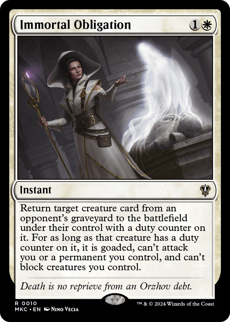 Image of Immortal Obligation (MKC-010) - Murders at Karlov Manor Commander