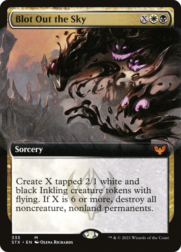 Image of Blot Out the Sky (Extended Art) (STX-335) - Strixhaven: School of Mages: (Extended Art) Foil