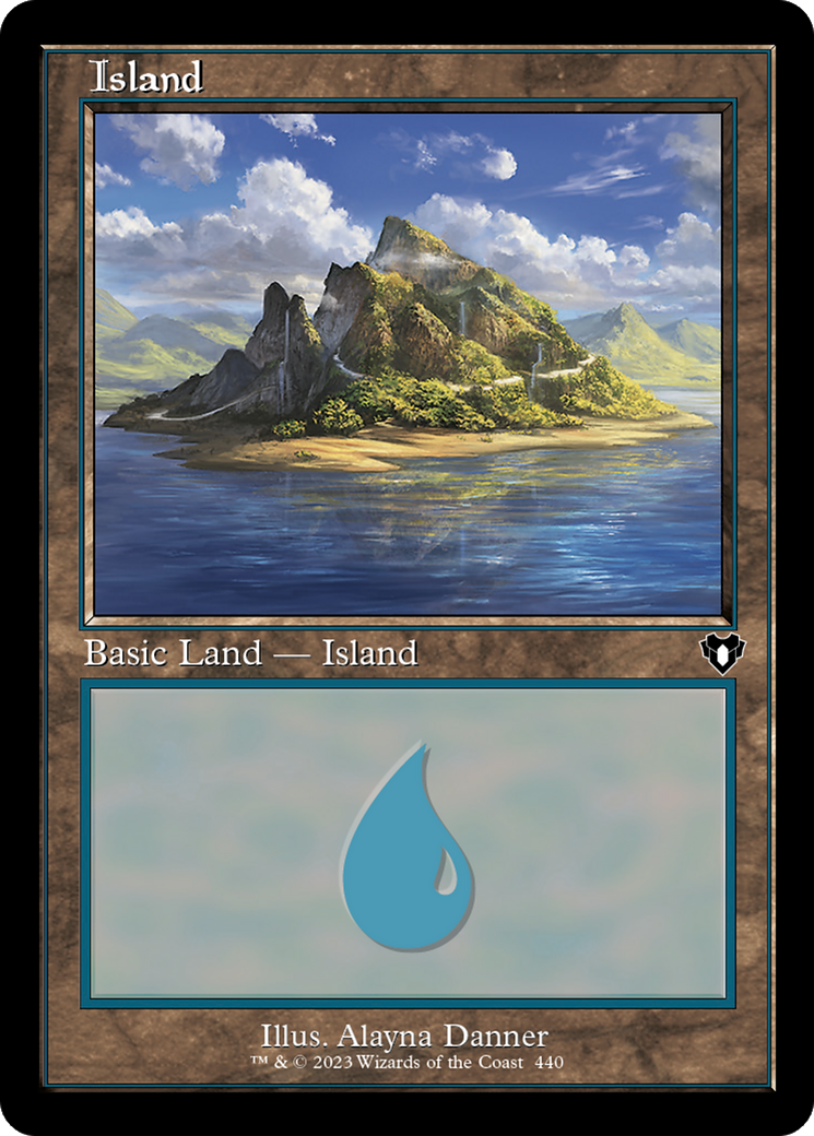 Image of Island (440) (Retro Frame) (CMM-440) - Commander Masters Foil