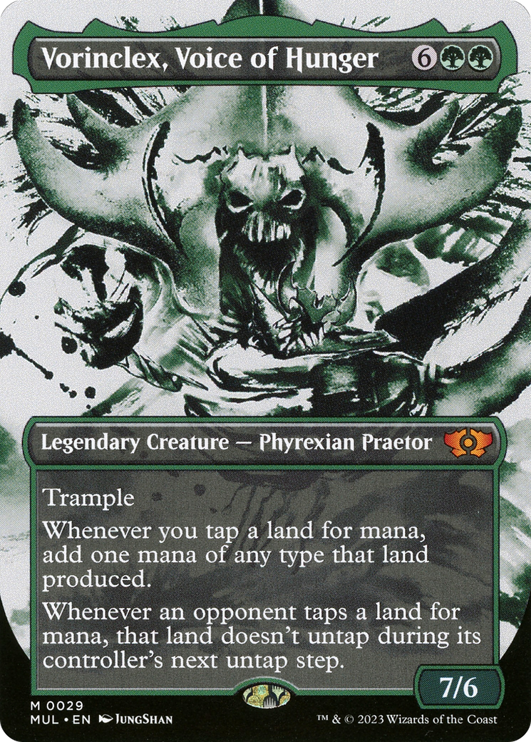 Image of Vorinclex, Voice of Hunger (MUL-029) - Multiverse Legends: (Showcase) (Borderless) Foil