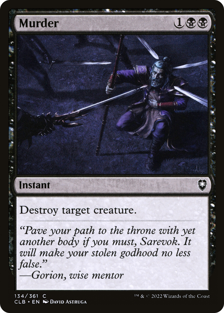 Image of Murder (CLB-134) - Commander Legends: Battle for Baldur's Gate Foil