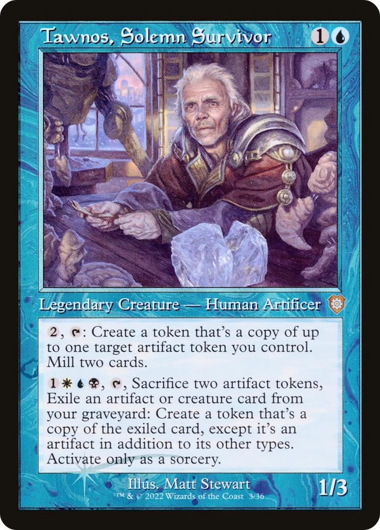Image of Tawnos, Solemn Survivor (Retro Frame) (BRC-003) - The Brothers' War Commander Foil
