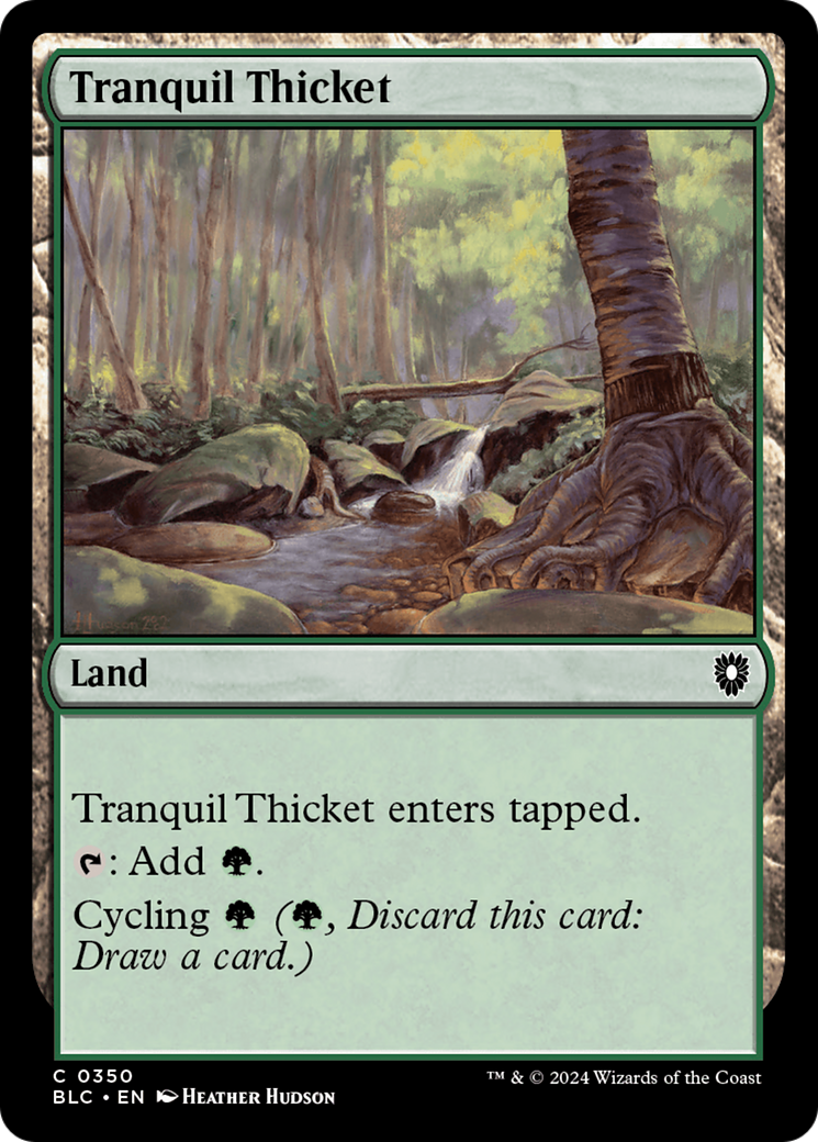 Image of Tranquil Thicket (BLC-350) - Bloomburrow Commander