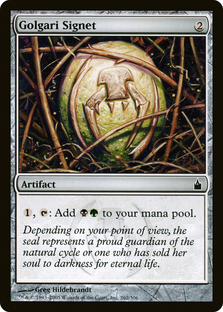 Image of Golgari Signet (RAV-262) - Ravnica: City of Guilds Foil