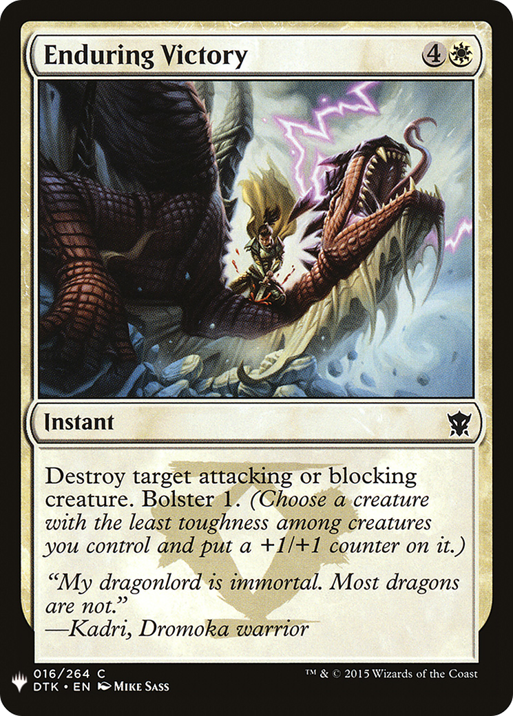 Image of Enduring Victory (LIST-DTK-16) - The List