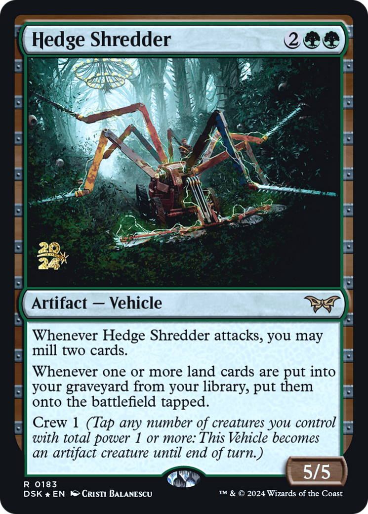 Image of Hedge Shredder (PRE-183) - Duskmourn: House of Horror Promos Foil