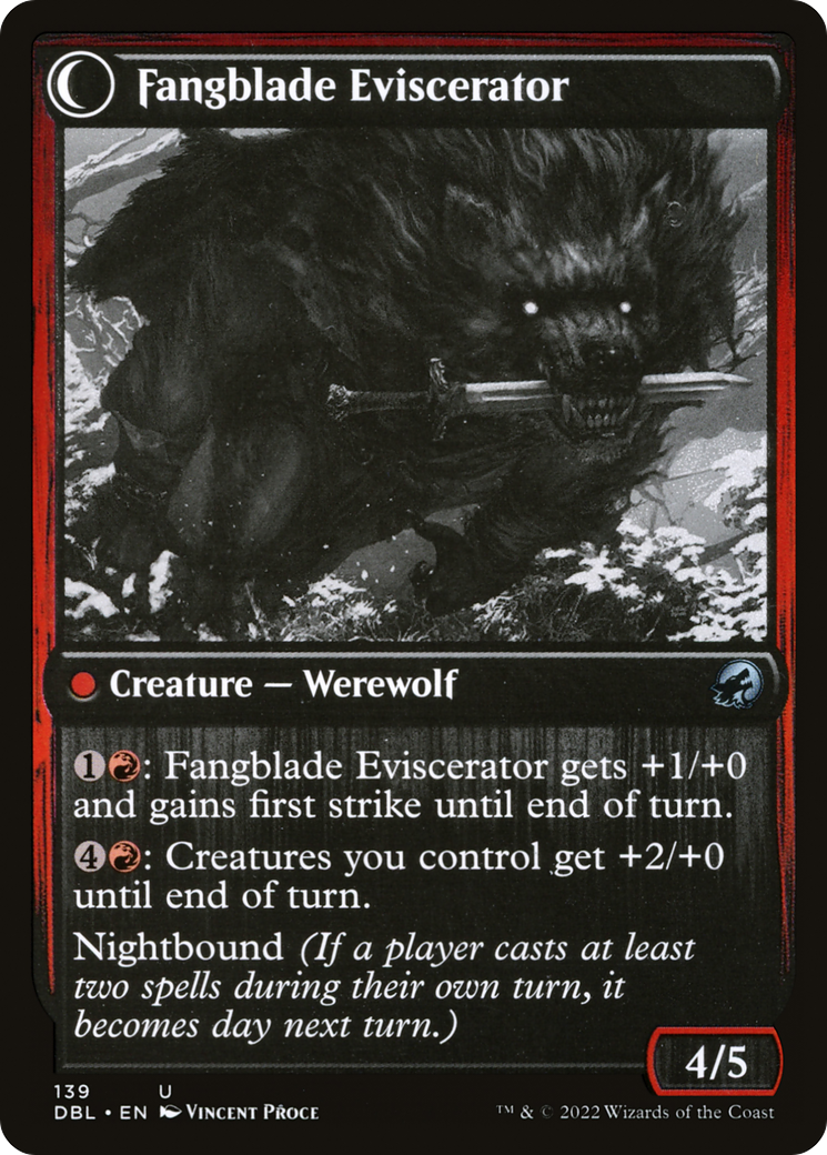 Image of Fangblade Brigand (DBL-139) - Innistrad: Double Feature: (Double Faced Transform)