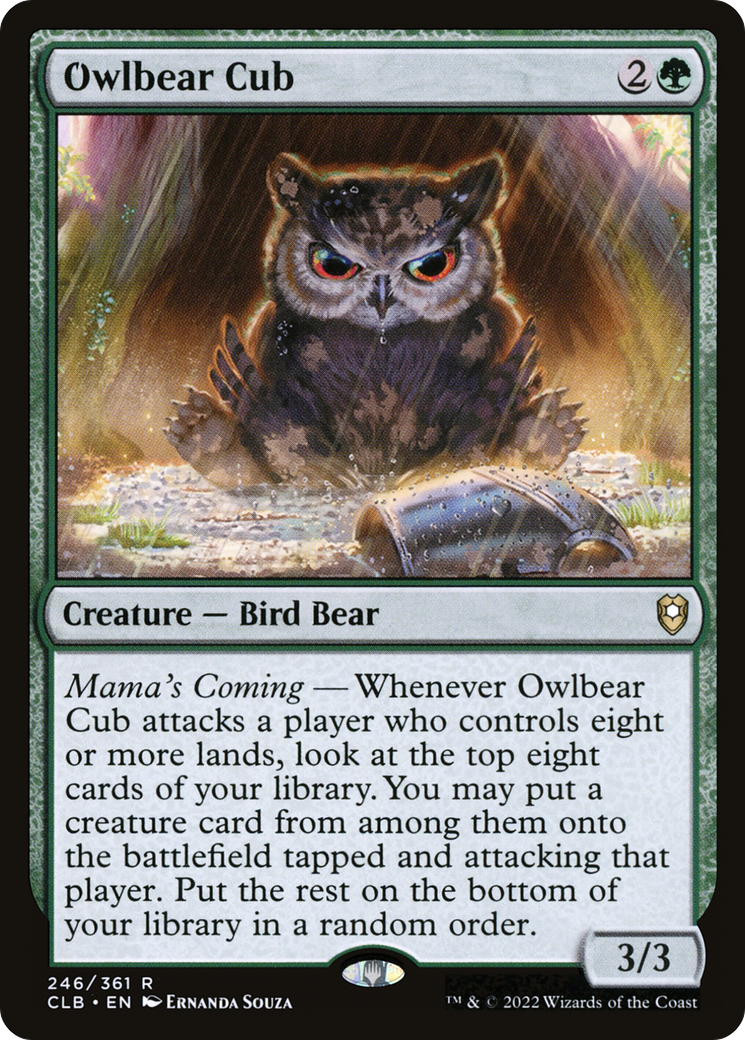 Image of Owlbear Cub (CLB-246) - Commander Legends: Battle for Baldur's Gate Foil