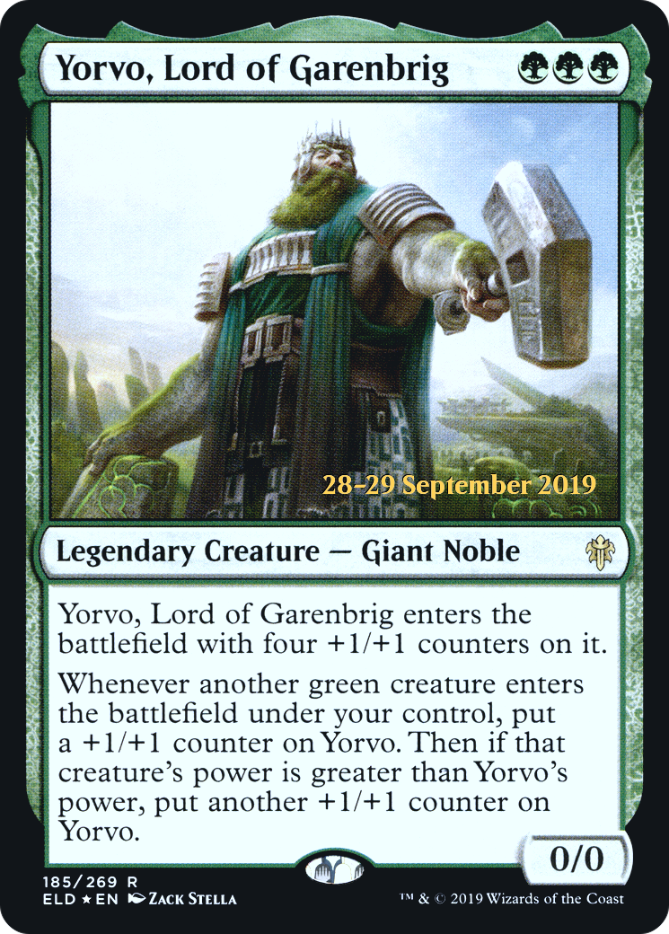 Image of Yorvo, Lord of Garenbrig (PRE-185S) - Throne of Eldraine Promos Foil