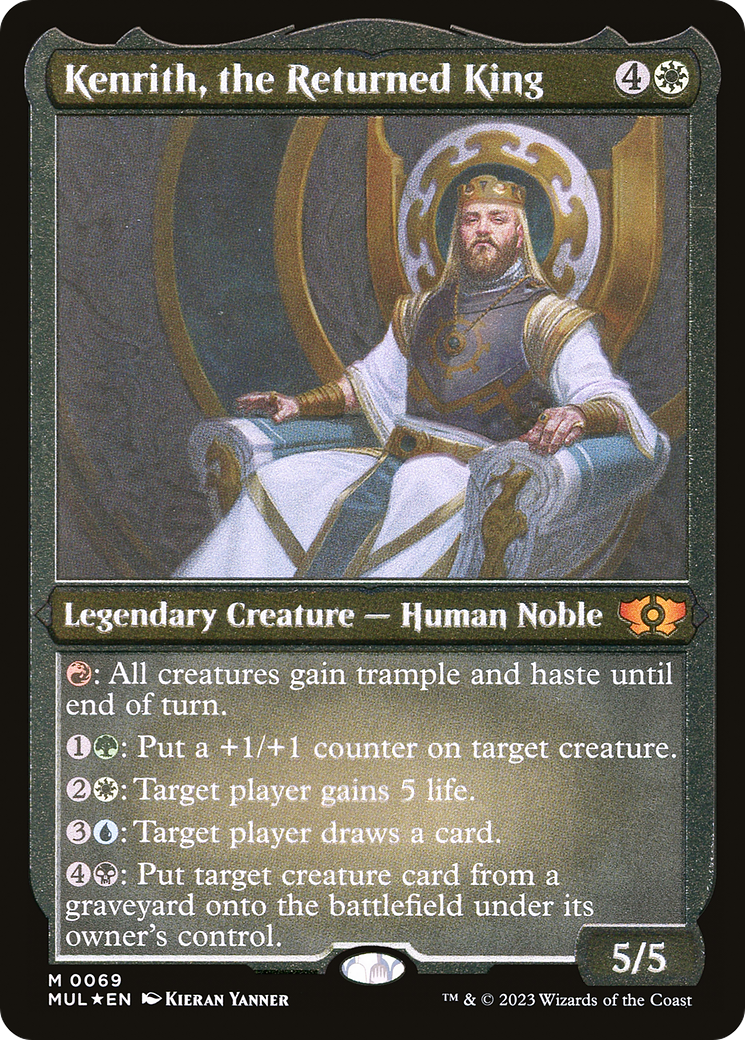 Image of Kenrith, the Returned King (Foil Etched) (MUL-069) - Multiverse Legends Foil