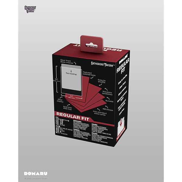 Image of Card Sleeves: Standard DOMARU Regular Fit- Imperial Red (100 ct.)