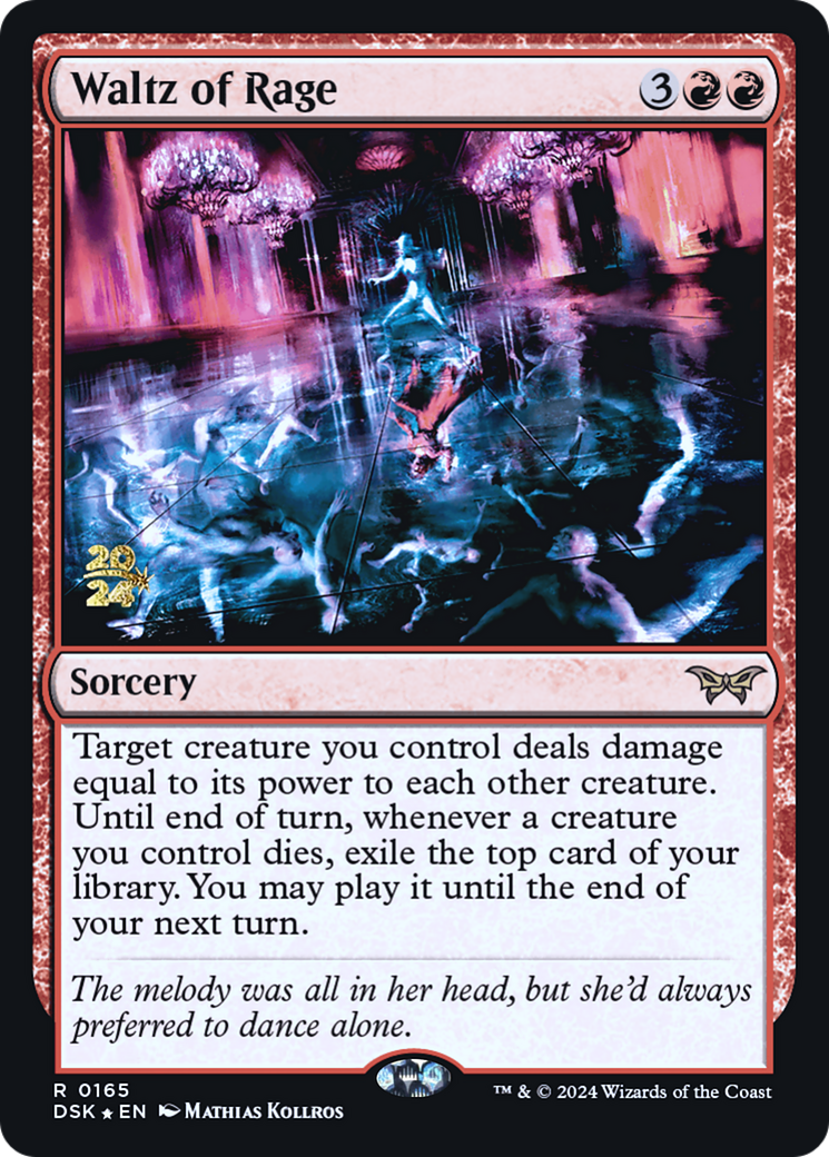 Image of Waltz of Rage (PRE-165) - Duskmourn: House of Horror Promos Foil