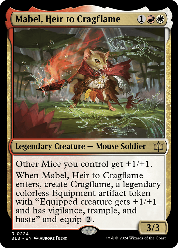 Image of Mabel, Heir to Cragflame (BLB-224) - Bloomburrow Foil