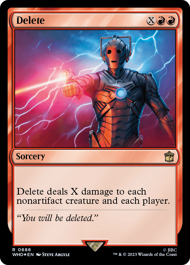 Image of Delete (Surge Foil) (WHO-686) - Doctor Who Foil