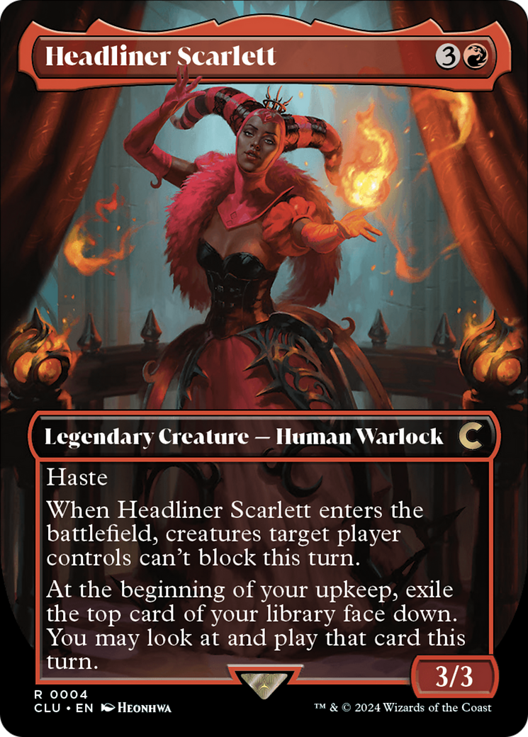 Image of Headliner Scarlett (Borderless) (CLU-004) - Ravnica: Clue Edition (Borderless)