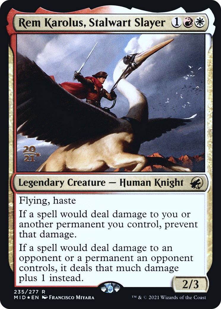 Image of Rem Karolus, Stalwart Slayer (PRE-235) - Innistrad: Midnight Hunt Promos Foil