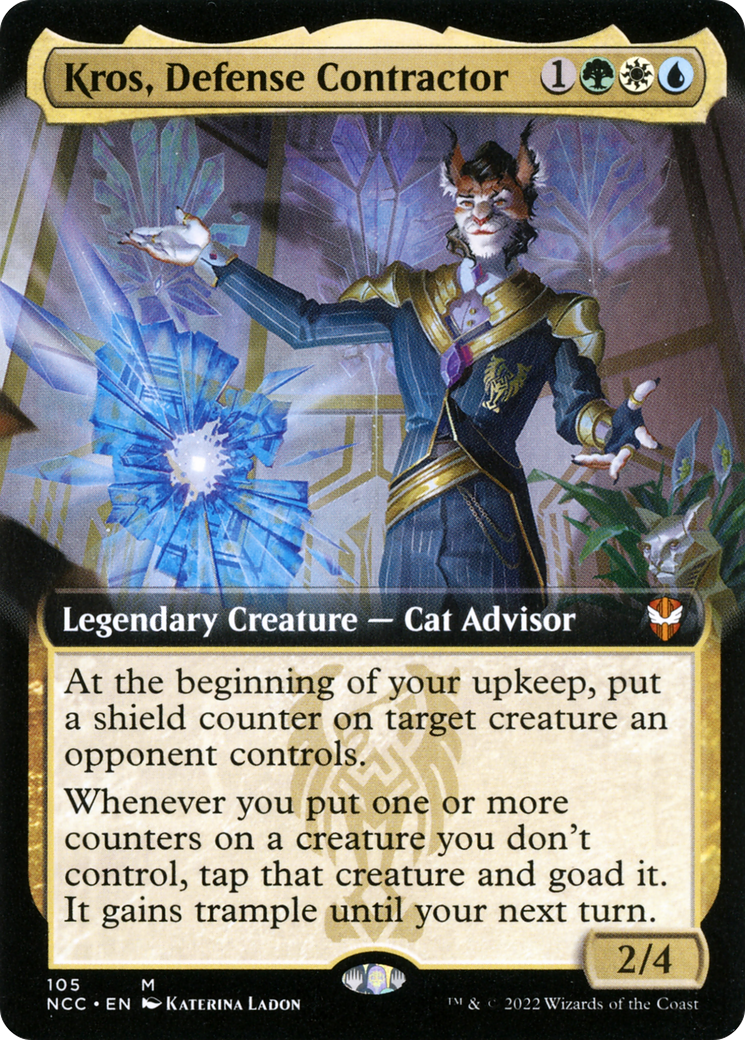 Image of Kros, Defense Contractor (Extended Art) (NCC-105) - New Capenna Commander: (Extended Art) Foil