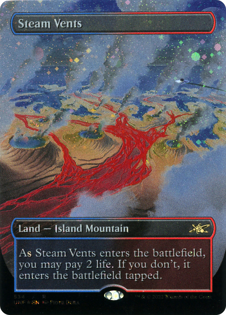 Image of Steam Vents (Borderless) (Galaxy Foil) (UNF-534) - Unfinity (Borderless) Foil