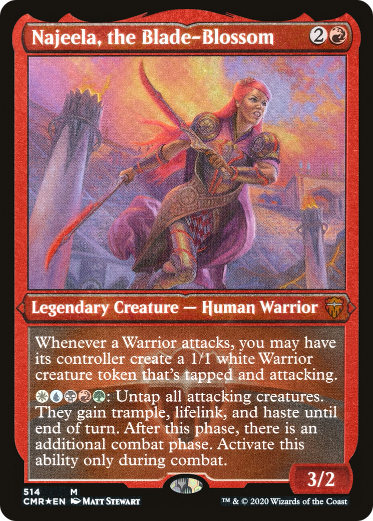 Image of Najeela, the Blade-Blossom (Foil Etched) (CMR-514) - Commander Legends Foil