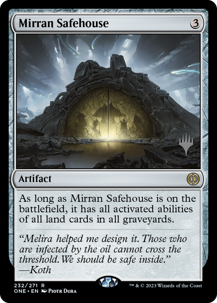 Image of Mirran Safehouse (PPONE-232) - Phyrexia: All Will Be One Promos