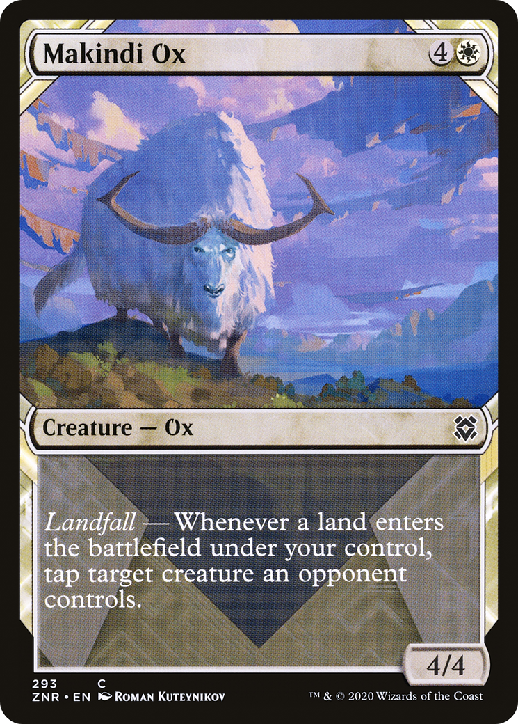 Image of Makindi Ox (ZNR-293) - Zendikar Rising: (Showcase) Foil